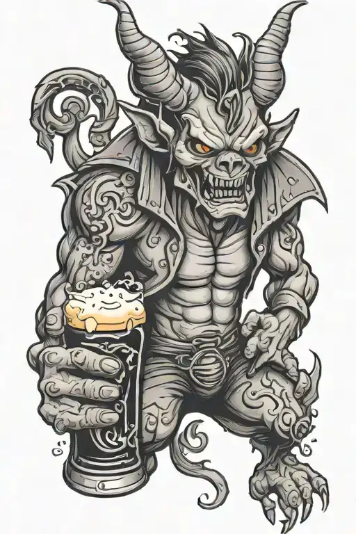 Demon With Beer
