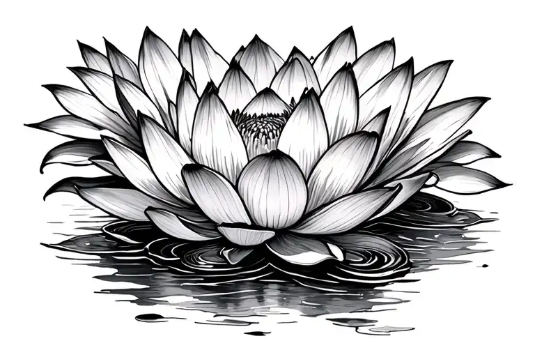 Lotus And Water Lily And Chrysanthemum