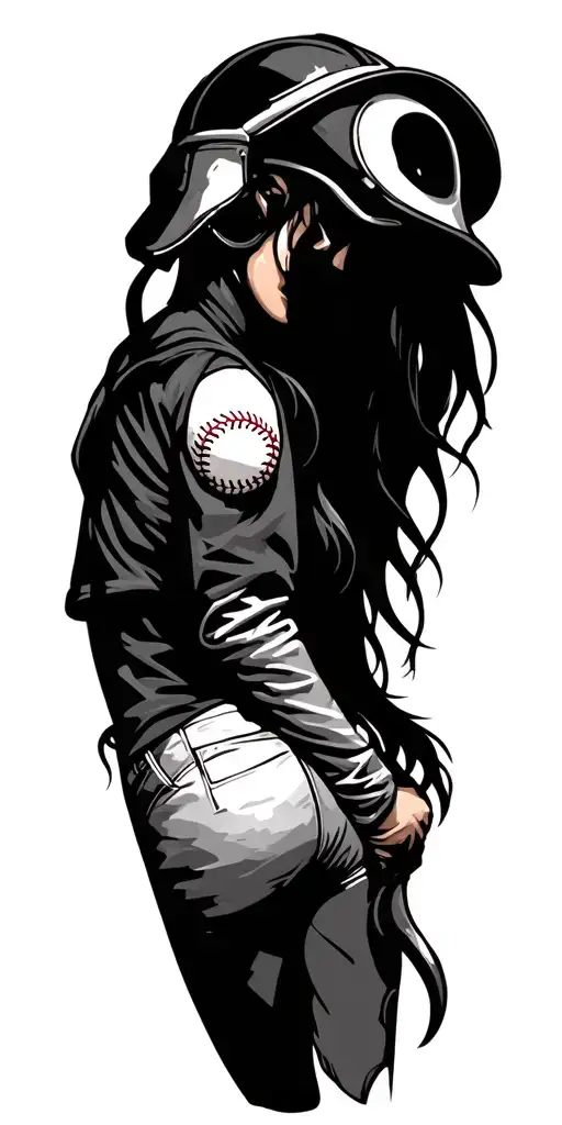 Baseball Diamond Fishing Hook Hot Lady