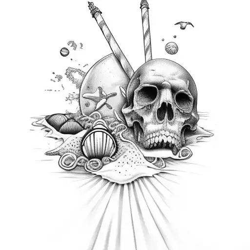 Beach Theme Leg Sleve