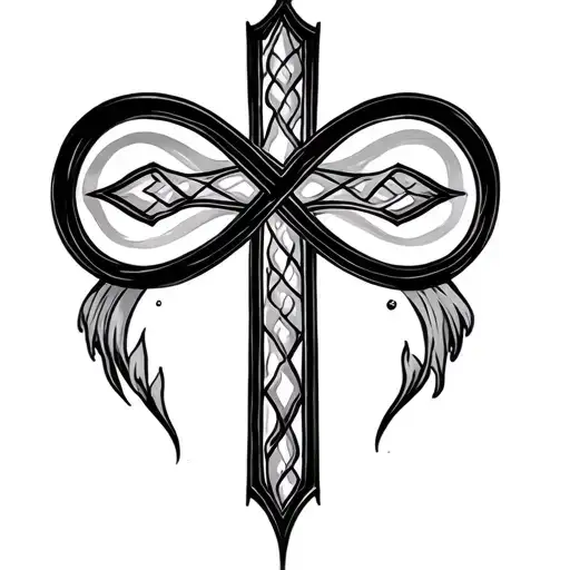 Cross And A Infinity Symbol