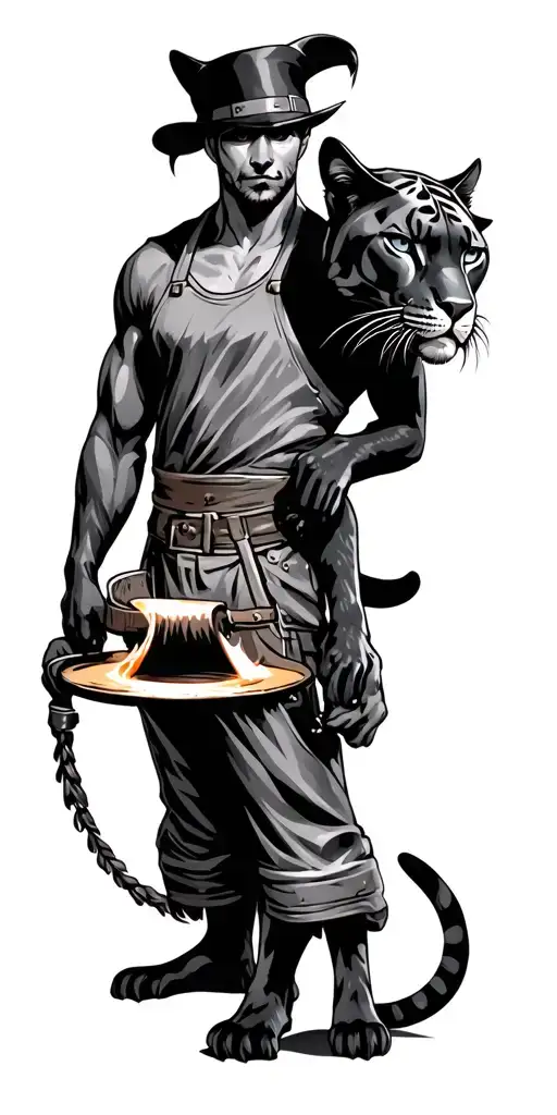 A Blacksmith And A Panther