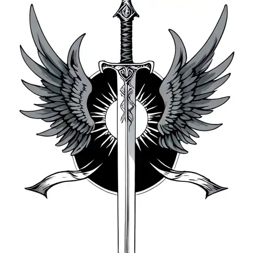 A Sword With Wings And A Sun