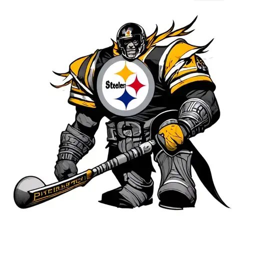 Pittsburgh Steelers Anime Warrior