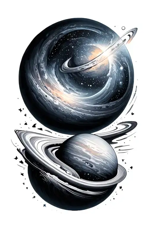 Planet And Galaxy