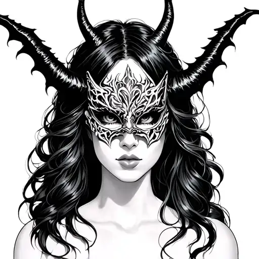 Demon Girl In Mask