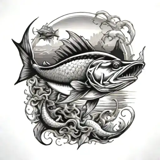 Deep Sea Fishing Scene