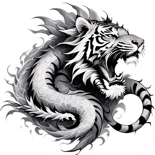 Shifting Tides Dragon And Tiger Emerging