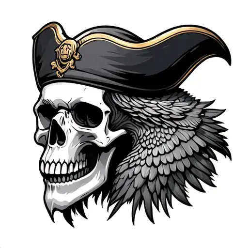 Pirate Parrot Skull