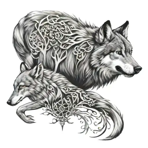 Wolf And Deer