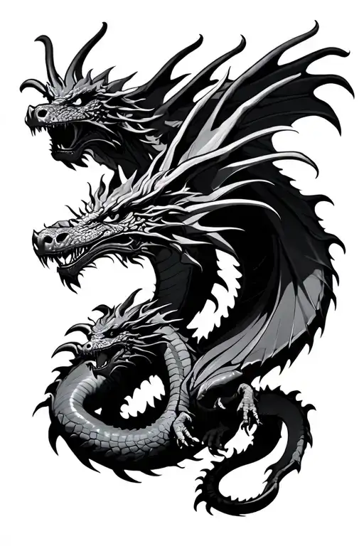 Father And Sons Dragons Flying