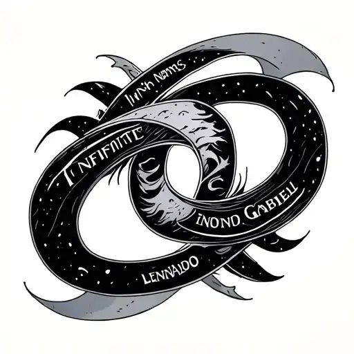 Infinite With Names Leonardo And Gabriel Fine Line