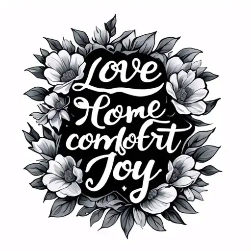 Words Love Comfort Home Joy