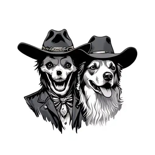 Ghost Cowboy And Dog