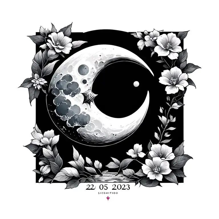 The Date 22 05 2023 On A Crescent Moon
