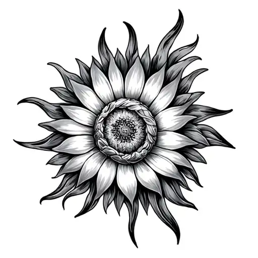 Zeus Poseidon Sun Flower Pattern
