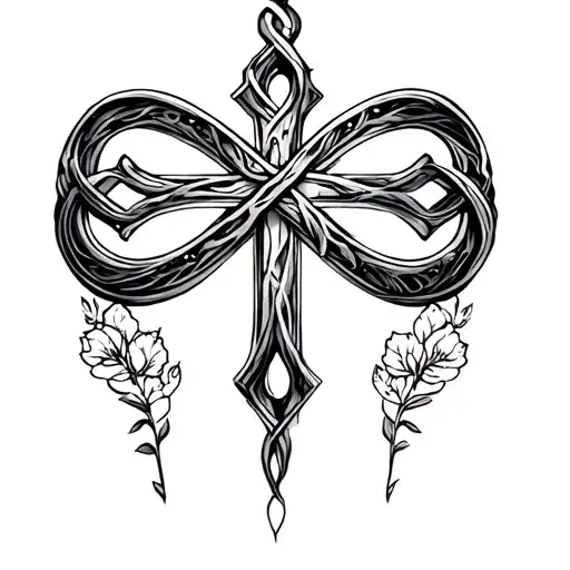 Cross And A Infinity Symbol