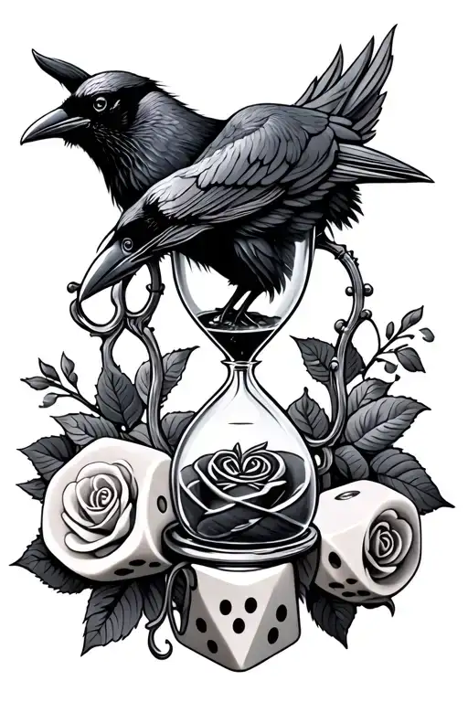 Crows Dice Guns Roses Hourglasses