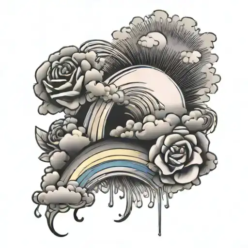 Rainbow With Sunshine Comes