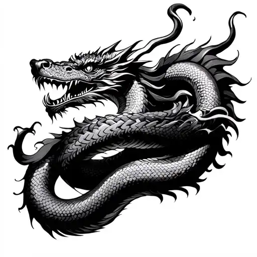 Eastern Dragon And Snake Wrapping