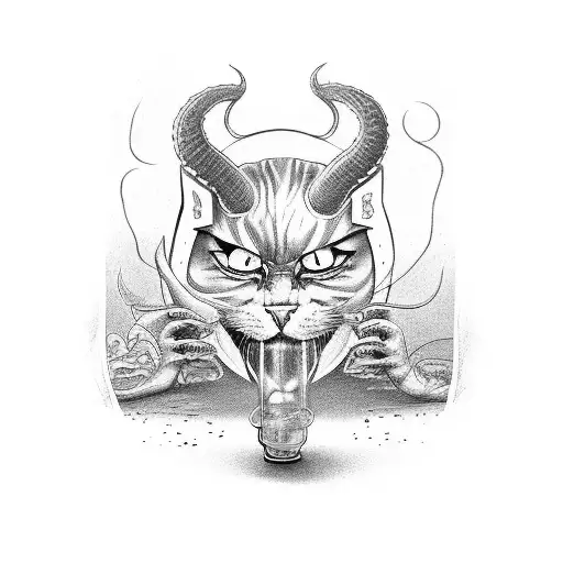 Demon Liquor Cat Bottles
