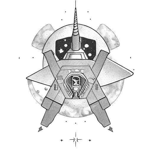 A Taco-shaped Spaceship Flying Through A Galaxy Filled With Gaming Symbols And Unicorns