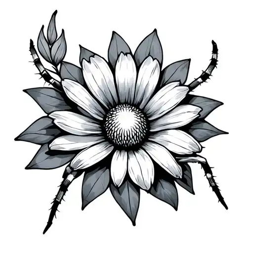 Spider On Flower Of Life