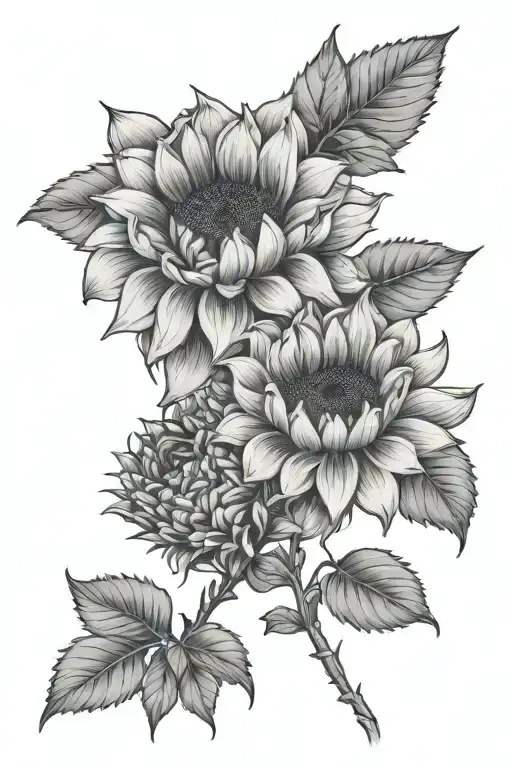 Carnation Sunflower Lace