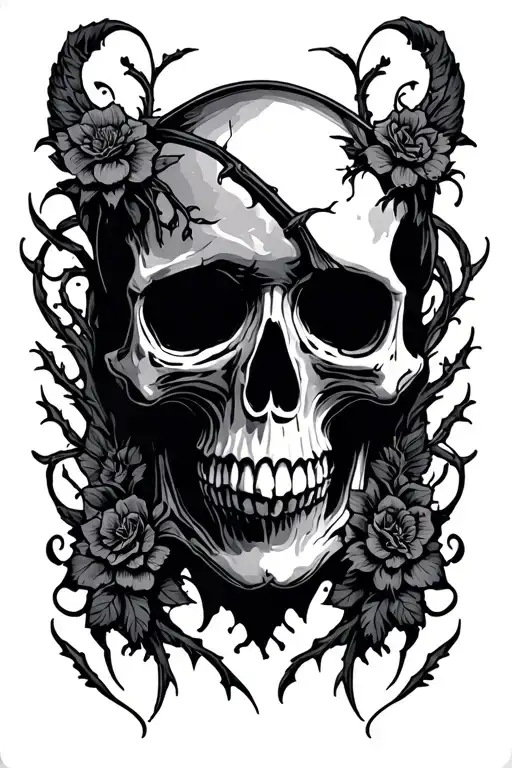 Day Of Death Skull Mysterious And Dark