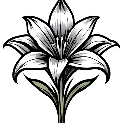 Zia Symbol With Bsa Lily Flower