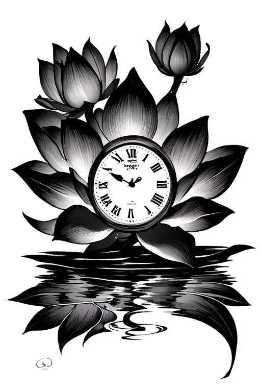 Lotus With Clock