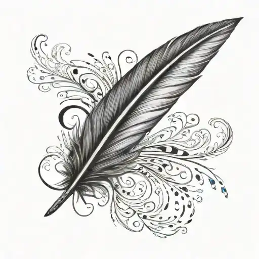 Writing Feather Wrist