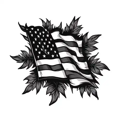 Mexican Heritage With American Flag