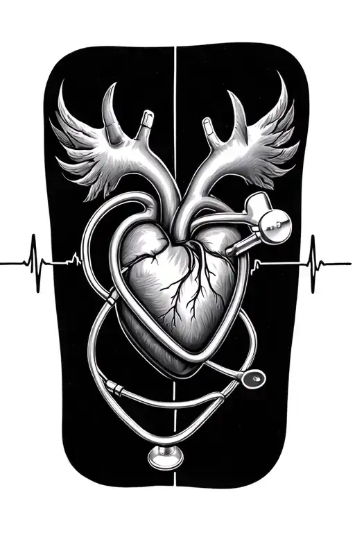 Stethoscope Forming Heart Beat