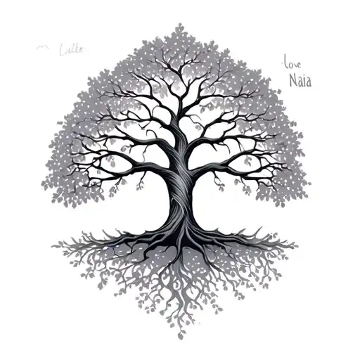 Tree Of Life With The First Name Of My Children Maelie And Naia Love Passion M