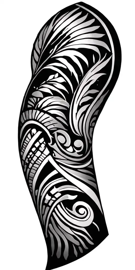 Polynesian Art Deco Sleeve