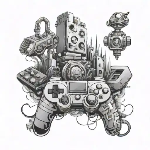 A Drugsex-inspired Tattoo Design With Subtle References To Gaming Elements