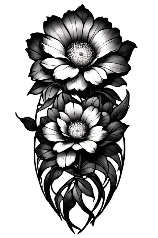 Flower Intertwined But Geometrical