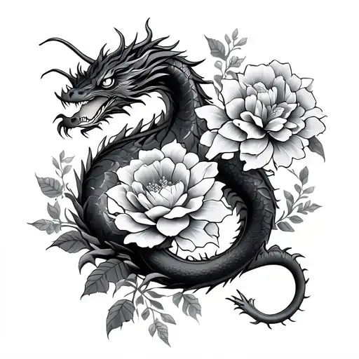 Money Dragons Flowers