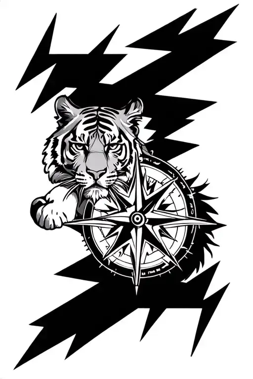 Tiger Compass Lightning Bolts