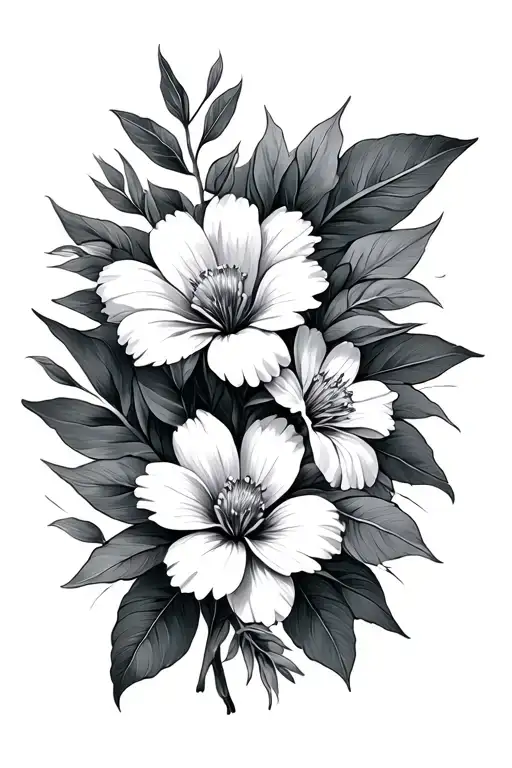 Australian Native Flowers With The Sun Setting