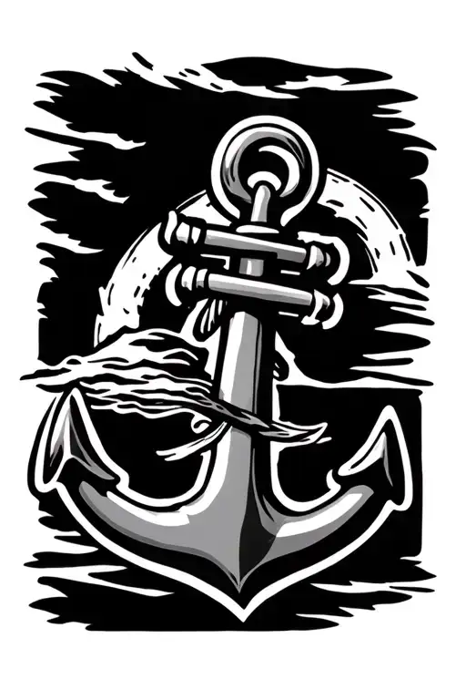 Simplistic Marine Anchor Unfilled And The Other Empty