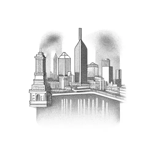 A Pharmacist's Mortar And Pestle With The Skyline Of New Orleans In The Background