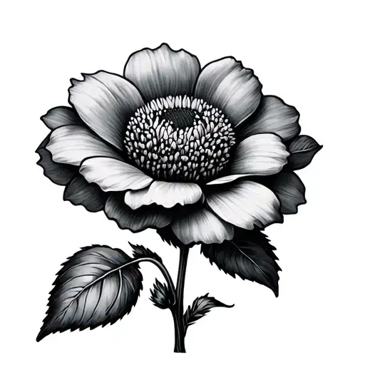 Johnny Jump Up Flower Tattoo Dainty