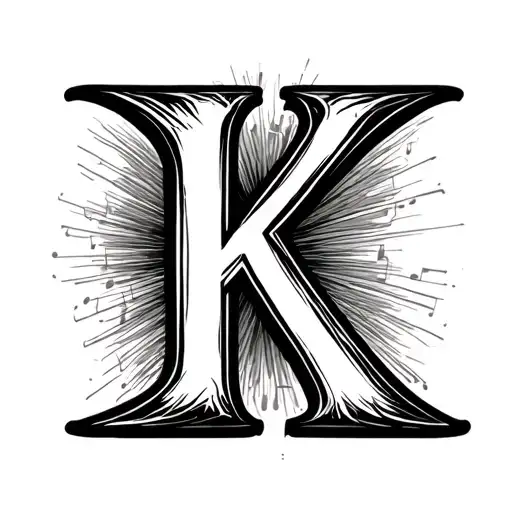 Music Tattoo With The Letter K