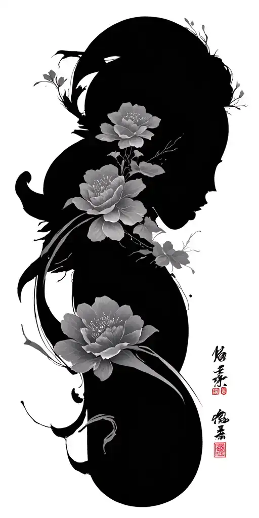 Caligraphy Sleeve Asian