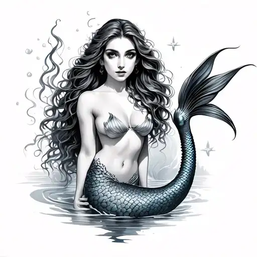Realistic Mermaid Posing