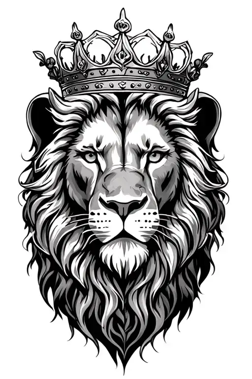 Crowned Lion Head Half Flowers