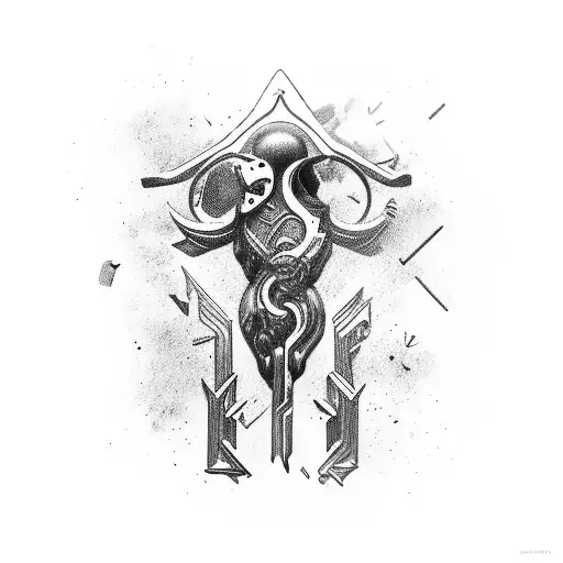 Incorporate Console Elements Into A Black-grey Tattoo Inspired By Sport