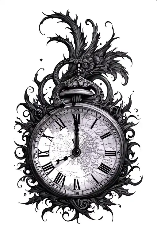 Roman Numeral Clock Map